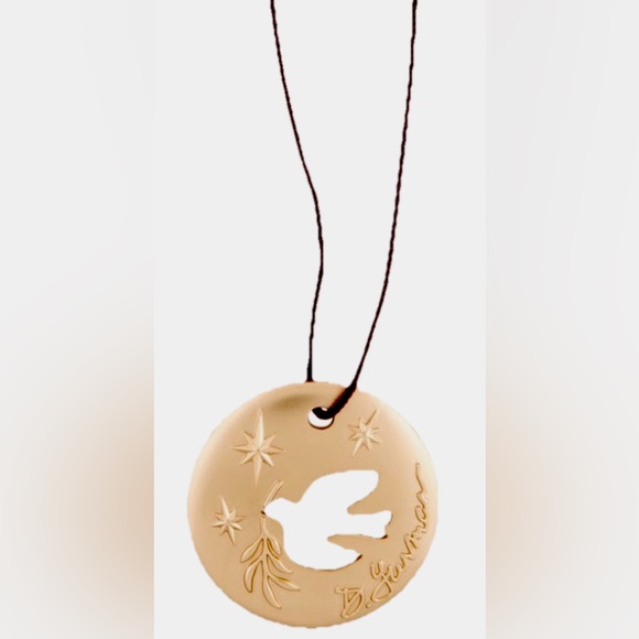 David Yurman gold-tone collectable Christmas ornament with stars and dove - Picture 3 of 9